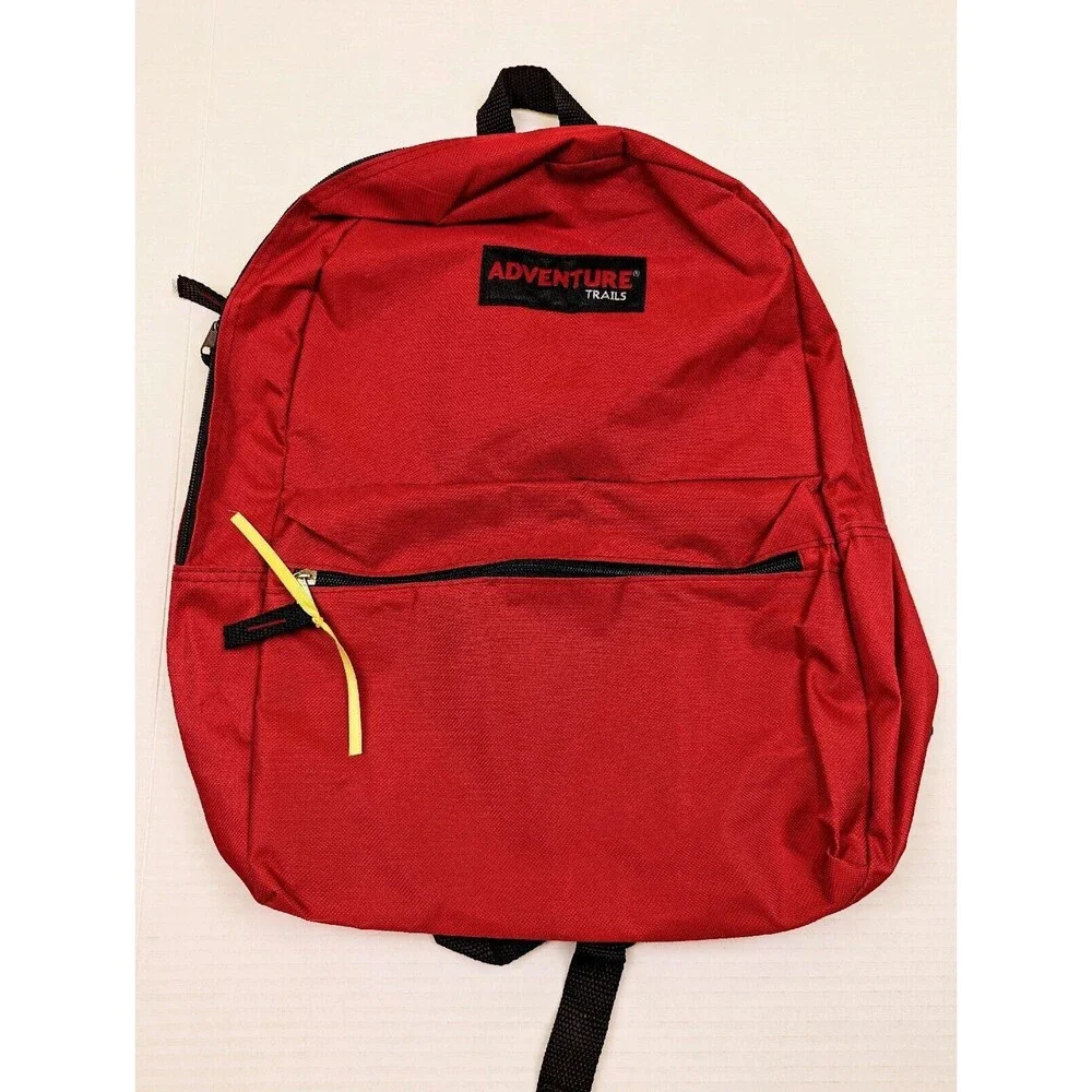 NWOT Adventure Trails Classic Lightweight Backpack Pocket Polyester Red